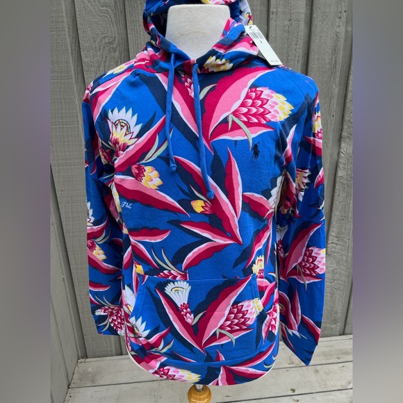 Polo Ralph Lauren Other - NWT Polo Ralph Lauren Floral Pattern Print French Terry Hooded Sweatshirt